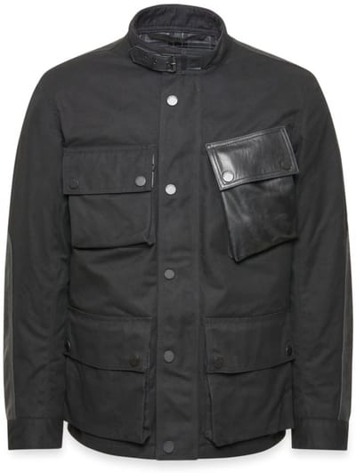 Belstaff Trackmaster Zwarte Waterdichte Gewaxte Jas - Jas