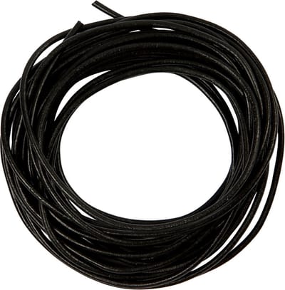 Leerkoord, dikte 2 mm, zwart, 4 m/ 1 rol