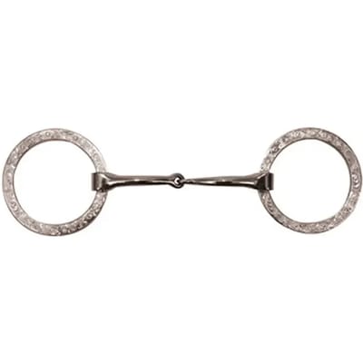 Platte ring bit voor paard Metalab
