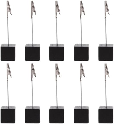 Memo-klemhouder, 10 stuks fotohouders met klemmen, zitkaarthouder, foto's met krokodillenklem, fotokaarthouder, fotohouder, clip, afzonderlijk voor foto's, kaarten, notities, paperclip