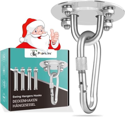 Zware Plafondhaak voor Hangstoelen en Bokszakken - Roestvrij Staal tot 400 kg