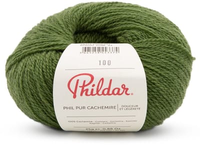 Phildar - Pur Cachemire - Ultrazachte Premium Garen - 100% Kasjmier - Kleur : Vert Parfait