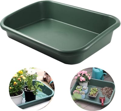 Tuin Pot - Pottenbakkerij Bak - Planten Verpotten - Waterdichte Bak - 58.5 x 41.5 x 11 cm - Groen