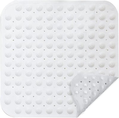 Douchemat - Antislipmat - Veilig Douchen - Massage Noppen - 48x48 cm - Wit