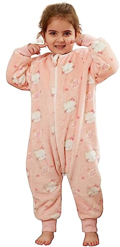 Solidchoice - Slaapzak met Voeten voor Baby's - Winter Flanel Pyjama Jumpsuit 0-6 Jaar