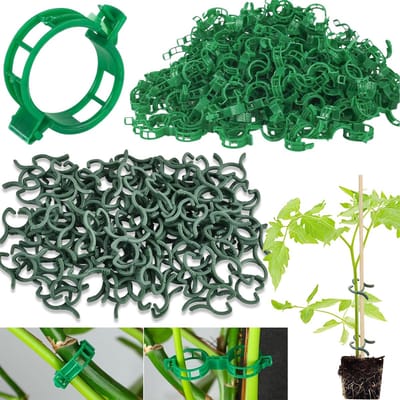 200 stuks tomatenclips, kunststof tomatenclips, plantenclips, rankenclips, plantenbeveiliging, tomatenclips, verbinden peper, komkommer, wijnstokken, ideaal voor plantenbeveiliging