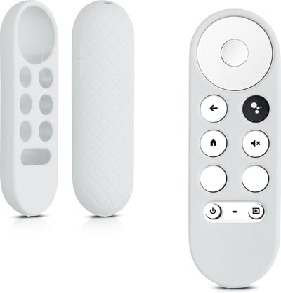 kwmobile hoes geschikt voor Google Chromecast 2020 4K / Chromecast 2022 HD - Siliconen anti-slip hoes voor afstandsbediening in grijs