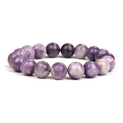Bixorp Gems Paarse Mica Chalcedoon Edelsteen Armband 10mm - Edelstenen Kralenarmband - Spiritueel Cadeau - 18cm