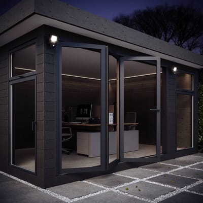 OSRAM ENDURA FLOOD PC 30W LED-schijnwerper met sensor, 3000K warm wit, 3000 lumen, IP44 schijnwerper bewegingsmelder 9m, tijdregeling 5s-10min