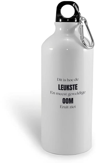 Hacebo® - dit is hoe de leukste en geweldige oom uit ziet waterfles - Oom - cadeau oom - cadeau - verjaardag oom - water fles - 400ML