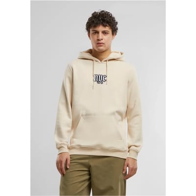 Mister Tee - NYC Old English Wording Patch Hoodie/trui - XS - Creme