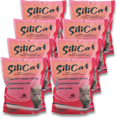 SiliCat - silica crystals kattenbakvulling - 8x 3,8L zakken