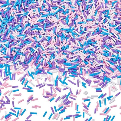 Dailygoody - Polymeerklei Sprinkles - Decoratie voor DIY - Blauw en Paars - Imitatie Snoep - Perfect voor Nagelkunst en Taarten