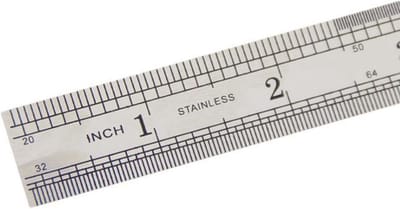 Liniaal 20 cm - RVS - LimiaaI 200 mm sniiIat inch en mm - LOUZIR