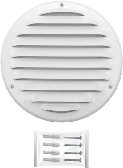 Rond Ventilatiegrille voor 125 mm opening - Met Insectenbescherming - HVAC Weerbescherming