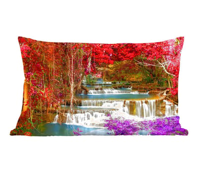 Sierkussens - Kussentjes Woonkamer - 50x30 cm - Waterval - Roze - Bomen