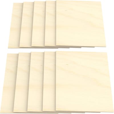 10x Multiplex Platen Berkenhout A3 (6mm) - Massief Hout voor Knutselen, Zagen en Modelbouw