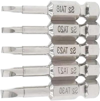 Magnetische driehoek schroevendraaier bit set - 5 stuks - Hex schacht - TA1.8 TA2.0 TA2.3 TA2.7 TA3.0 - 50 mm lengte - Metaalbewerking - Geschikt voor diverse klussen - Zwart