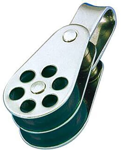 Wichard Roestvrij Staal Dubbele Ringpoelie 4-6 Mm Zilver
