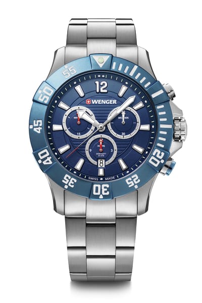 WENGER SEAFORCE CHRONO 01.0643.119 Homme Quartz Cadeau argenté