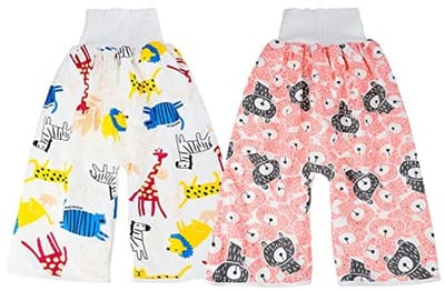 Luierbroek Set voor Baby's – 2 Stuks Katoenen Trainingsbroek en Luierrok
