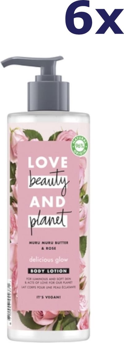 6x Love Beauty & Planet Bodylotion - Delicious Glow 400ML
