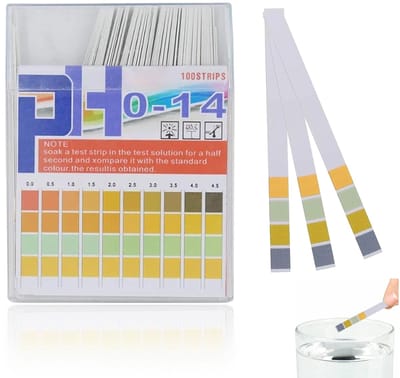 Zwembad test strips - 100 stuks - PH Teststrips - Watertester - Zwemwater- Zwembadonderhoud - Aquariummeter - Waterkwaliteit - lakmospapier - PH , Chloor & Alkaliteit - Voor basen, zuur, water, urine, aquarium