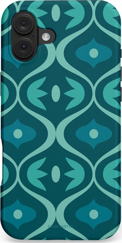 Casetastic hoesje geschikt voor Apple iPhone 16 Plus - MagSafe - Dubbellaagse bescherming - Decoratief Blauwgroen - Fashion Case - Petrol