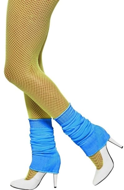 Smiffy's Beenwarmers - Blauw - jaren 80 - retro - fitness