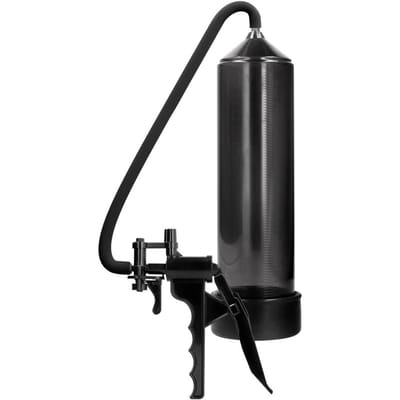 Pumped Elite Beginners Penis Pomp met Pistoolgrip Inclusief Siliconen Penisring - 30 cm - Zwart