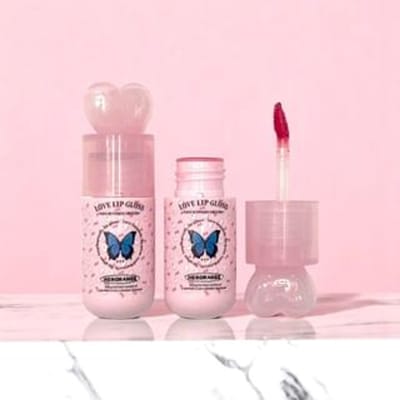 HERORANGE - Heart Butterfly Series Lip Glaze - 6 Colors #HR01 Ballet Powder