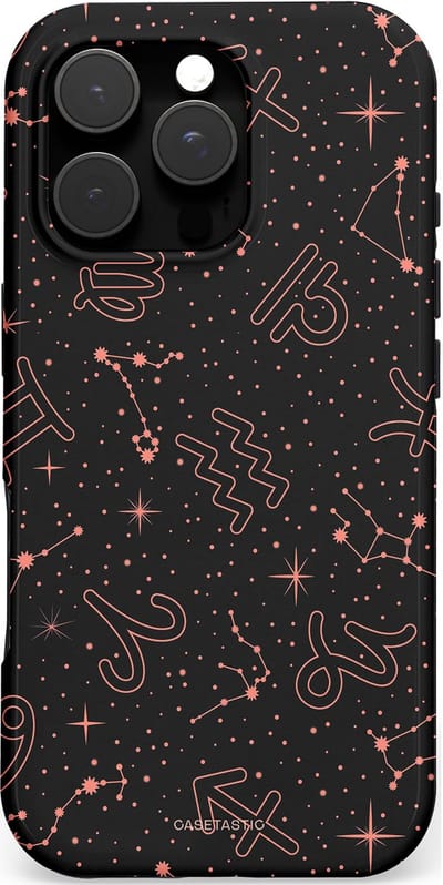 Casetastic hoesje geschikt voor Apple iPhone 16 Pro - MagSafe - Dubbellaagse bescherming - Astropuls - Fashion Case - Zwart