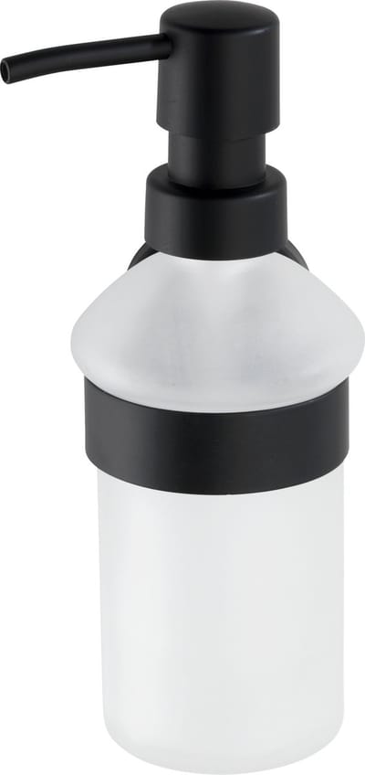 WENKO Zeepdispenser Bosio RVS zwart mat - Zeeppompje