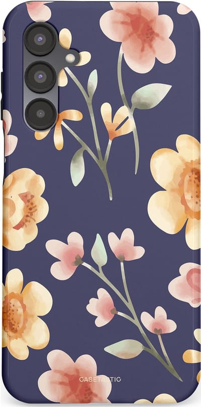 Casetastic Hoesje Geschikt voor Samsung A16 - Stijlvolle Beschermende Duo-layer Case - Fluweel Bloemendesign