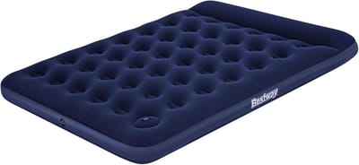 Luchtmatras - Opblaasbaar bed - Kamperen - Stevig en comfortabel - 203 x 152 x 28 cm - Blauw