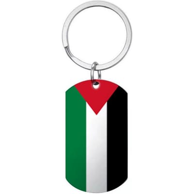 P-alestijnse Vlag Sleutelhanger Sleutelring Sleutelhanger Cadeau Van Palestijnen DIY Vrouwen Mannen Sieraden Auto Sleutelhanger Ring Hanger Cadeaus black