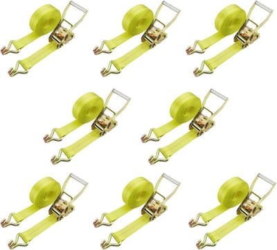 Ratchet Tie Down Strap 2" x 27" - 4PACK - Vrachtwagen- en Aanhangwagen Lading Bevestigen