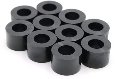 Dailygoody - Afstandshulzen - Sluitringen - Ideaal voor afstanden tussen onderdelen - Zwart - HD-polyethyleen - 10 stuks - Geschikt voor M8 - 15 mm