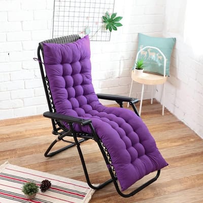 Ligstoel Kussen - Zitkussen Vervanger - Buiten Ontspannen - Antislip Bevestiging - 180x53cm - Rozerood