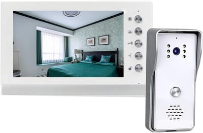 Video Deurtelefoon - Deurbel Intercom - Veilige Toegang - Waterdicht Ontgrendelen - 7 Inch Scherm - Set 2