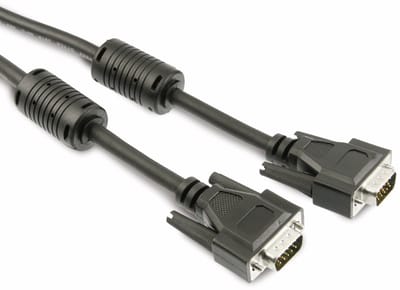 Premium VGA monitor kabel met ferriet kernen - CCS aders / zwart - 1,8 meter