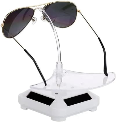 Bril Display Stand - Zonnebril Organisator - Brillen Presenteren - Roterende Houder - 10x17 cm - Wit