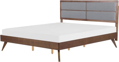 POISSY - Tweepersoonsbed - Grijs - 180 x 200 cm - MDF
