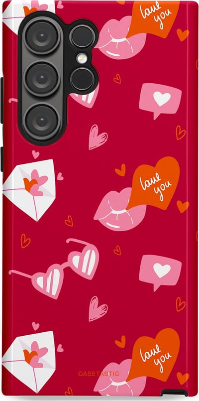Casetastic Hoesje Geschikt voor Samsung S23 Ultra - Stijlvolle Beschermende Duo-layer Case - Liefdesbrief