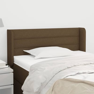 vidaXL - Hoofdbord - met - randen - 83x16x78/88 - cm - stof - donkerbruin