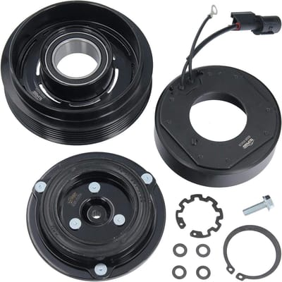 Airco Compressor Poelie - Koppeling Riem - Auto Onderhoud - VS-16 VS-18 Type - 6PK 120mm - Zilverkleurig