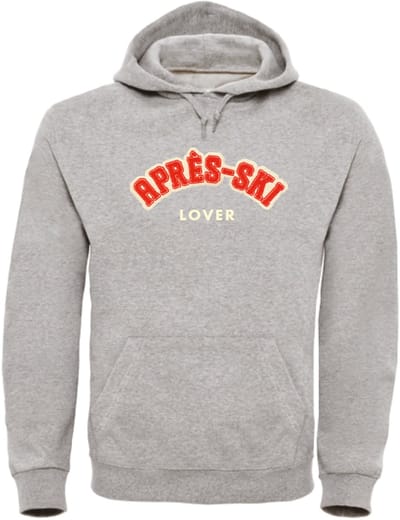 Après ski Lover wintersport hoodie grijs S - soBAD. | Foute apres ski outfit | kleding | verkleedkleren | wintersporttruien | wintersport dames en heren