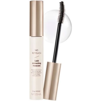 MISSHA No Retouch Corrigerende Mascara 9.5g – Langhoudende Mascara voor Wimper- en Wenkbrauwfixatie Clear