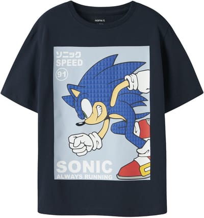 NAME IT - NKMACTIS SONIC SS NREG TOP BOX SKY - Jongens - T-shirts