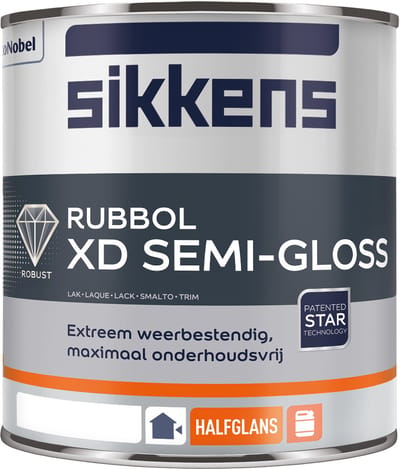 Sikkens Rubbol XD Semi Gloss Houtlak extreem weersbestendig 2.5 L RAL 9016 Verkeerswit